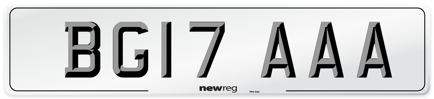 BG17 AAA Number Plate from New Reg
